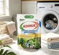 Merek Pewangi Khusus Ramah Lingkungan Sabun Bubuk Alami Portabel Sekali Pakai 1.36kg untuk Pakaian Kulit Sensitif