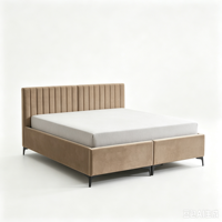 Ensemble de meubles de chambre à coucher de style européen 2026 : Lit king-size de luxe, lit king-size moderne avec cadre de lit double rembourré