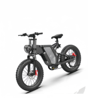 Vélo de montagne électrique de qualité supérieure, design supérieur, suspension intégrale, moteur sans balais 48V 500W, pneus larges de 20 pouces, alliage d'aluminium
