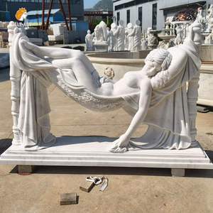 Statue de femme allongée en marbre grec grandeur nature, style européen, pour château, villa, jardin, parc - Product Image 6