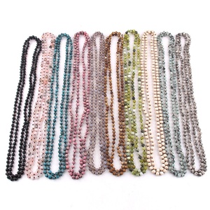 Collana etnica da donna di moda <span class=keywords><strong>gioielli</strong></span> tribali bohémien 6mm 60 pollici collana lunga annodata in pietra naturale <span class=keywords><strong>amazzonite</strong></span> - Product Image 6