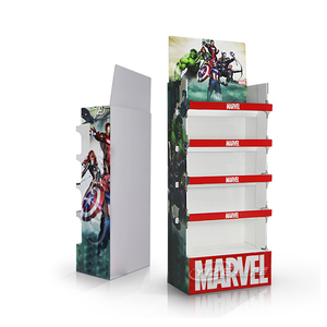 Tienda de juguetes Pos al por menor personalizada <span class=keywords><strong>Estantería</strong></span> para niños Piso de cartón <span class=keywords><strong>Funko</strong></span> <span class=keywords><strong>Pop</strong></span> Product Rack Doll Merchandise Paper Display Stand - Product Image 3