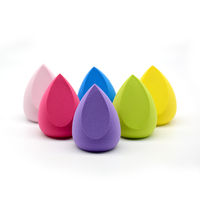 Azqsd — éponge de maquillage en microfibre, lot de couleurs, douces, en forme de goutte d'eau, outils de cosmétique, mixeur, avec Logo personnalisé