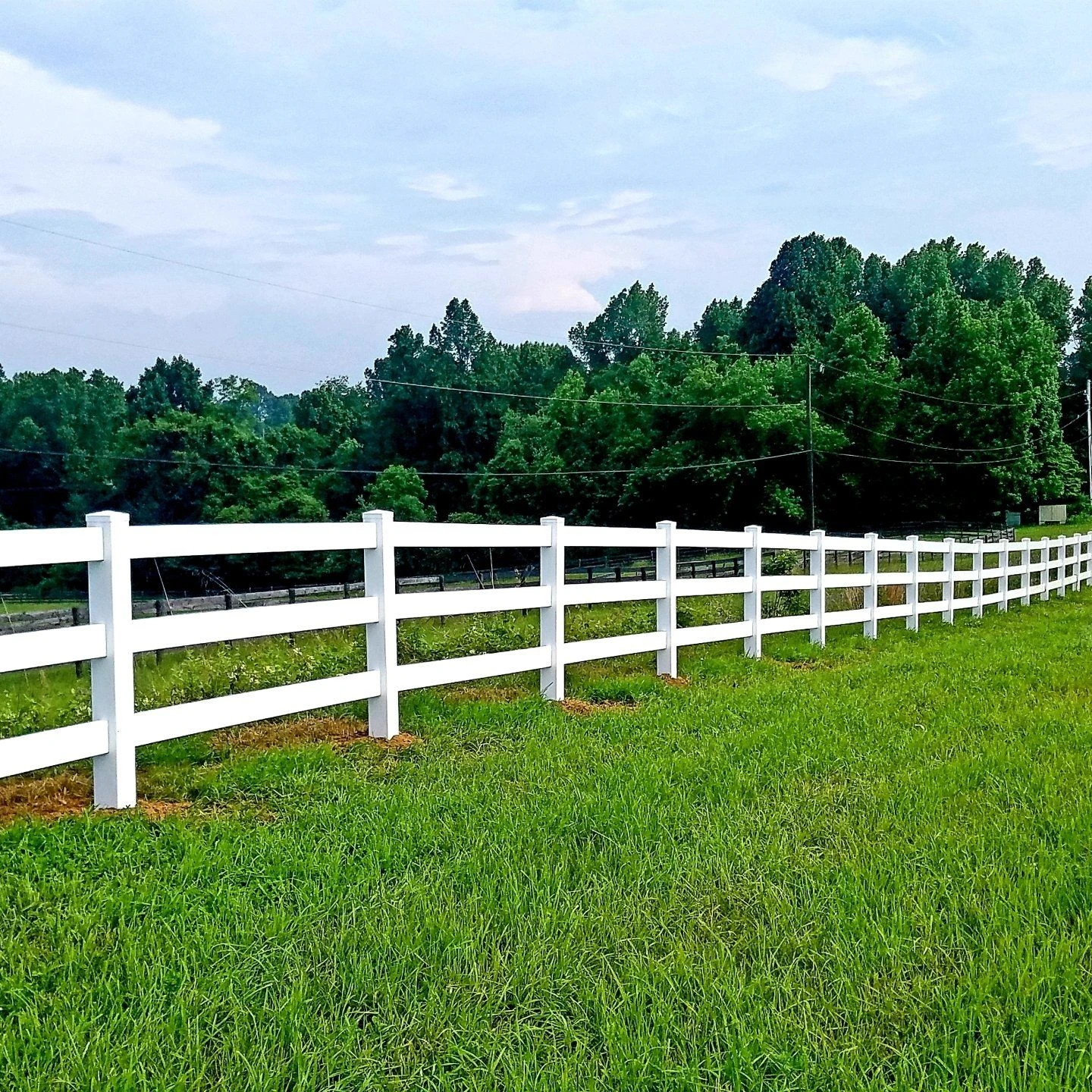 3 rails cerca horticultura anticorrosão usado, venda vinil pvc ranch cerca