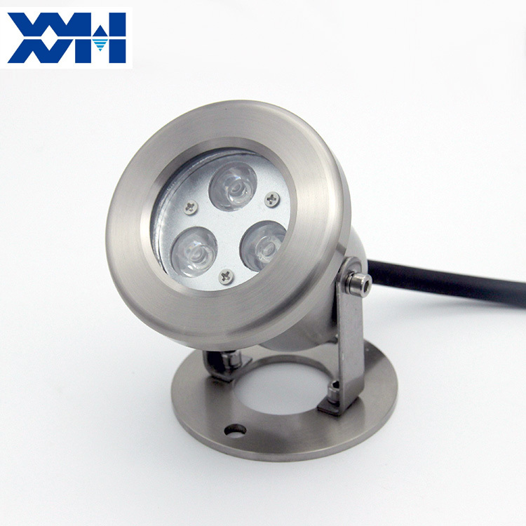 Outdoor IP68 Waterproof DMX 12V RGBW LED Underwater Lights 3W Stainless Steel Swimming Pool Fountain Colorful Warm Lighting