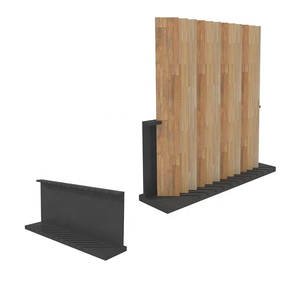 Plancher stratifié en bois massif avec base en métal personnalisé porte-bonheur plancher de plafond en métal présentoir à carreaux de céramique support en pierre - Product Image 1