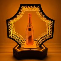 Présentoir de Bouteilles LED Personnalisé en Acrylique, Base Lumineuse pour Bar, Boîte de Nuit, VIP, Glorificateur de Bouteilles Rechargeable, Support d'Affichage pour Champagne et Vin