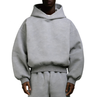 Sweat à capuche en coton épais 600 g/m² de haute qualité, impression en relief personnalisée, coupe ample et épaules tombantes pour homme, essentiels en molleton de coton surdimensionnés
