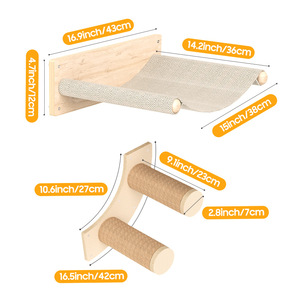<b>Wall</b> <b>Mounted</b> <b>Cat</b> Bed Wooden Hanging <b>Cat</b> Perch For <b>Cats</b> Simple Style All Seasons Use - Product Image 2