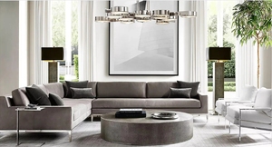 Sassanid Design <span class=keywords><strong>modernista</strong></span> Italia Track bracci modulari in pelle Chaise sezionale divano di lusso per mobili da soggiorno - Product Image 5