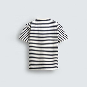 T-shirt en coton décontracté pour <span class=keywords><strong>homme</strong></span> avec logo personnalisé, coupe régulière, qualité supérieure, rayures de designer, vente en gros - Product Image 3