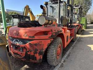 Chariot élévateur Linde H160 d'occasion, moteur diesel Perkins, capacité de 16 tonnes, pour manutention de matériaux. - Product Image 2