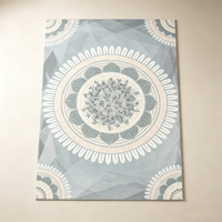 Tapis rectangulaire en polyester de style rétro européen, fabriqué à la machine, pour salon et bureau - Prix de gros