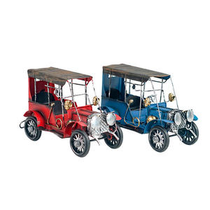 Zakka Model sepeda motor becak pesawat Retro pajangan dekorasi besi ornamen kecil untuk figur logam dicat salib Natal - Product Image 1