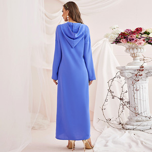 SIPO-vestido musulmán islámico, Muslimah Abaya de 2022, ropa modesto, Kaftan, piedras azul, Burka, Jubah, Mekah, novedad - Product Image 6