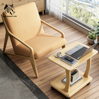 Table basse moderne en bois massif personnalisable pour salon, design écologique, montage facile, prête à être expédiée