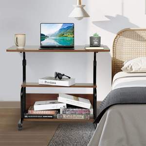 Escritorio Portátil Ajustable de Madera para Oficina en Casa, <span class=keywords><strong>Mesa</strong></span> de Trabajo Móvil para Computadora Portátil, Escritorio con Ruedas para Espacios Pequeños, Sala de Estar - Product Image 4