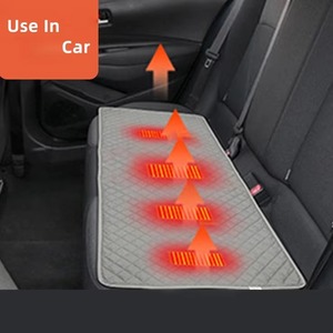 Coussin chauffant électrique portable avec 3 réglages de température fond antidérapant pour chaise de bureau siège de voiture voyage - Product Image 5