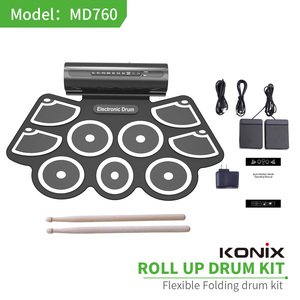 Instruments de <span class=keywords><strong>batterie</strong></span> pour enfants DJ Music Roll Up Electronic Drum Kit Professional Battery musical electronic drums - Product Image 4