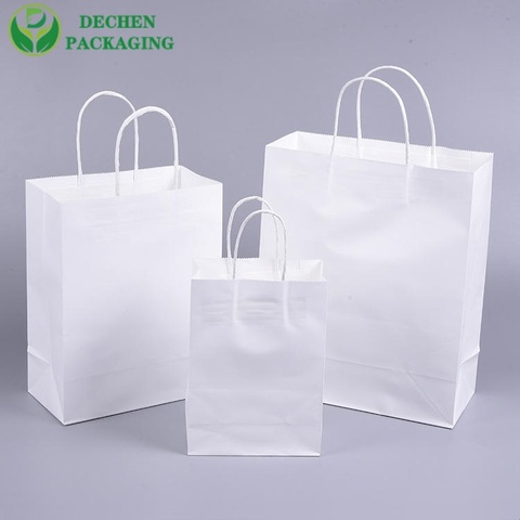 White Paper Bags With Handles Wholesale