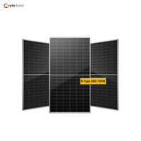 Panneaux solaires monocristallins bifaciaux HJT de type N 700W à double vitrage, haute efficacité, pour usage domestique, en stock UE
