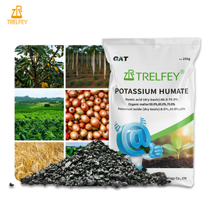 Cristales de Humato de Potasio de Alta Pureza, Fertilizante Orgánico Soluble en Agua <span class=keywords><strong>para</strong></span> el Acondicionamiento del Suelo y Pulverización <span class=keywords><strong>Foliar</strong></span> en Árboles <span class=keywords><strong>Frutales</strong></span> - Product Image 1
