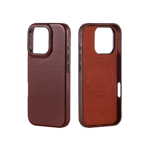 YUBO CUIR Français HAAS Caviar Vache En Cuir Téléphone Cas Magnétique Téléphone Cas Véritable Vache En Cuir Retour Cas pour <span class=keywords><strong>iPhone</strong></span> 15 16 Pro - Product Image 1