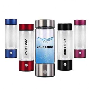 Bouteille d'eau hydrogénée portable en verre rechargeable alcaline - Product Image 2