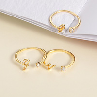 Bague ouverte ajustable minimaliste en acier inoxydable de qualité supérieure avec zircon cubique pour femme, élégante bague de pinky, bijou de mode pour mariage, cadeau