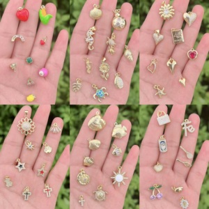 BD-L5295 Chất lượng cao tôm hùm Mặt dây chuyền đầy màu sắc hoa bướm Mặt dây chuyền men chuồn chuồn bọ rùa quyến rũ - Product Image 4