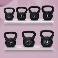 Ciment Fitness 2/4/6/8/10/12/14/16kg Kettlebell Noir Gym Compétition Ciment Kettlebells Exercice Corporel