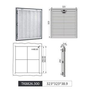 Kit de filtre de ventilation pour ventilateur axial industriel résistant aux hautes températures NOXT Noscott série TK88, filtre à lamelles E378 - Product Image 6