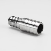 Raccord de tuyau de soudure carré à double extrémité en acier inoxydable 304, surface lisse, connecteur droit réducteur pour conduite d'eau