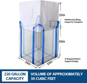 Bolsas de Polipropileno Tejido Resistentes para Contenedores de Basura, Bolsas de Gran Capacidad con Cierre Superior para Uso Industrial y Agrícola - Product Image 4