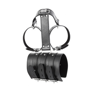 <span class=keywords><strong>BDSM</strong></span> <span class=keywords><strong>Bondage</strong></span> Leder Rücken-Handschellen Set Sklaven Fixierte Haltung Erwachsenenspiele Sexspielzeug - Product Image 5
