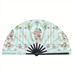 Éventail en plastique peint écologique de 33 cm, style Japandi, avec motif floral sculpté, idéal pour les événements sportifs et les fêtes (vente en gros) - Product Image 4