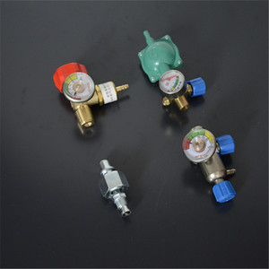 Válvula de oxígeno de 1/4 pulg. con manómetro para accesorios de soldadura - Product Image 1