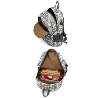 Sac à dos tactique pour ordinateur portable QXMOVING, imperméable, en Oxford, camouflage, pour hommes, avec port USB, pour le camping et la chasse