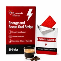 OEM ODM Private Label Energie Focus Mondstrips Sportvoedingssupplement Snel oplossende cafeïne elektrolyten B12 film