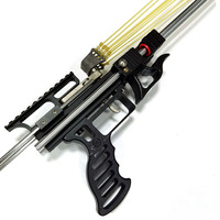 Lance-pierre de Chasse et de Tir Extérieur Télescopique en Acier Inoxydable avec Élastique Puissant de Haute Précision