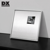 Cadre photo en métal, cadre en alliage d'aluminium, panneau en acier inoxydable avec impression artistique Cygne, décoration moderne pour la maison, cadeau pour le salon ou la chambre