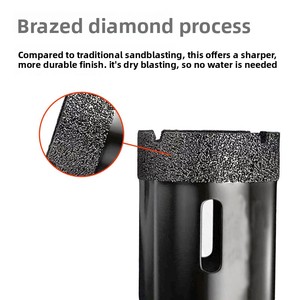 M10 diamante brasato pieno di piastrelle di ceramica apriscatole di perforazione a secco di vetro punta per piastrelle di marmo apertura 6-60mm - Product Image 3