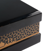 Boîte en bois laquée piano SAWTRU pour coffret cadeau du Ramadan, coffret cadeau de l'Aïd, emballage de luxe pour dattes, chocolats et noix, boîte en bois