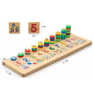 Kids Wooden Educational Toy Math Practice Aprenda a contar números combinando brinquedos educativos precoces