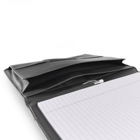 Carpeta Portadocumentos de Cuero Genuino A4 Personalizada con 3 Ranuras para Tarjetas y Ventana para Identificación