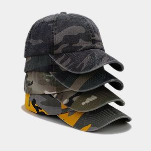 Cappellino da Baseball Camouflage Lavato Vintage con Visiera Curva, Stile Papà, Regolabile, per Uomo e Donna, Disponibile in Diversi Colori - Product Image 2