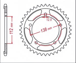 Usine 525 chaîne arrière moto pignon pour Honda Shadow VT750 VLX750 rebelle 1100 Varadero XL 1000 <span class=keywords><strong>CBF</strong></span> 600/<span class=keywords><strong>650</strong></span> CB CBR900RR - Product Image 6