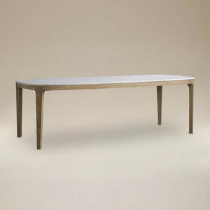 Modern <b>White</b> Marble Top <b>Dining</b> <b>Table</b> with Four Stable <b>Wood</b> Legs High-end Apartment Villa Oval <b>Dining</b> <b>Table</b> <b>Dining</b> Room Furniture - Product Image 1