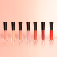 Set de 7 Labiales Líquidos Mate de Terciopelo, Larga Duración, Impermeables, Hidratantes, Resistentes a la Decoloración, Voluminizadores de Labios, Regalo Perfecto