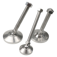 Pieds de nivellement de meubles de machine en acier inoxydable M16 réglables pour l'extérieur Pieds de machine en acier inoxydable industriel pivotant robuste 80mm